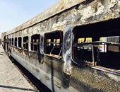 قارئ يشارك بفيديو لحريق نشب داخل عربة قطار بمحطة سكك حديد رمسيس