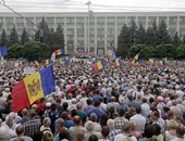 احتشاد الآلاف فى مولدوفا مطالبين بحل البرلمان