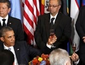 بالفيديو والصور.. مأدبة غداء تجمع "أوباما" و"بوتين" بالأمم المتحدة