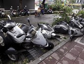 بالصور.. إعصار قوى يقتل اثنين على الأقل فى تايوان