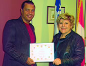 تكريم ياسر عبد الرحمن فى المهرجان المصرى بكندا