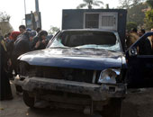 عامل يصدم سيارة شرطة أثناء محاولته الهروب من كمين فى دمنهور
