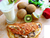 طريقة عمل أومليت البيض بالمشروم 