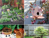 بالصور.. أفكار مبتكرة لتزيين الحدائق المنزلية