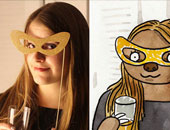 بالصور.. فنان بريطانى يحول صور مستخدمى فيس بوك إلى أشكال حيوان الكسلان