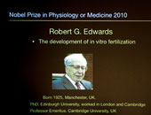 منح نوبل للطب للبريطانى روبرت ادواردز مبتكر التلقيح الصناعى