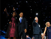 آلاف الأشخاص يحتفلون بإعادة انتخاب أوباما فى نيويورك