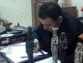 ضبط 4 تماثيل فرعونية وجعران بحوزة مواطنين بكمين حى الكوثر بسوهاج