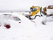 آلاف السيارات عالقة فى الثلوج فى منطقة الألب الفرنسية