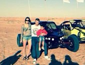 بالصور.. رونالدو يحتفل بالكريسماس مع صديقته فى صحراء دبى