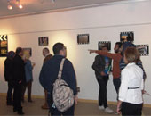 40 لوحة للفنان التلقائى إبراهيم المغربى بمتحف النصر ببورسعيد