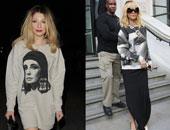 ريهانا ونيكول روبرتس بملابس تحمل صورة "إليزابيث تيلور"