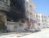 توقف حركة ترام الإسكندرية بسبب حريق عقار فى شارع سوريا