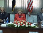 رئيس الغرفة التجارية بالقليوبية يهاجم السياسة الأمريكية بحضور السفيرة