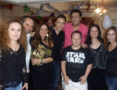 بالصور.. نجوم الفن والإعلام يحتفلون ببطل الفروسية مازن السماحى 