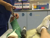 إصابة مراقب بكسر فى القدم أثناء امتحانات الثانوية ببنى سويف