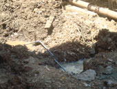 شلل مرورى بسبب انفجار مسورة المياه الرئيسية بحى الأربعين بالسويس