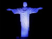 تمثال المسيح الفادى يتزين بألوان ألمانيا والأرجنتين قبل النهائى