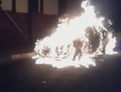 مجهول يشعل النيران بسيارة "ميكروباص" فى سوهاج