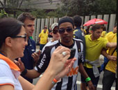 رونالدينيو المزيف يصل ملعب مباراة ألمانيا والبرازيل