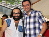 حاتم فهمى وأبو الليف مع الأيتام فى إفطار الجامعة الأمريكية 