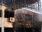 حريق هائل بمخزن ورق أسفل 4 عمارات سكنية بالعاشر من رمضان