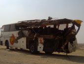 حريق هائل بأتوبيس "توشيبا العربى" بأشمون