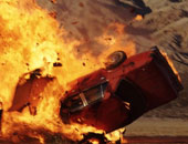 احتراق سيارة أعلى كوبرى 26 يوليو يتسبب فى شلل مرورى