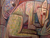 اسكتشات نادرة لسمير رافع بمعرض تجليات الرمز بـ "بيكاسو"