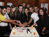 بالصور.. هيثم سعيد يحتفل بألبومه مع ملكة جمال مصر