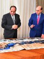 الرئيس عبد الفتاح السيسي والفريق مهاب مميش الرئيس عبد الفتاح السيسي والفريق مهاب مميش