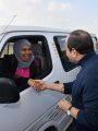الرئيس السيسي وسائقة الميكروباص نحمدو سعيد عبد الرازق الرئيس السيسي وسائقة الميكروباص نحمدو سعيد عبد الرازق