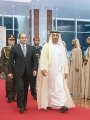 الرئيس السيسي لدى وصوله الامارات الرئيس السيسي لدى وصوله الامارات