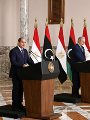 الرئيس السيسي والمشير خليفة حفتر والمستشار عقيلة صالح الرئيس السيسي والمشير خليفة حفتر والمستشار عقيلة صالح