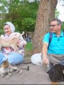 الزميلة رحمة خليفة مع الاعلامى جابر القرموطى 