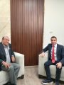 المهندس سمير البيلي رئيس غرفة صناعات الطباعة والتغليف مع الزميل إسلام سعيد 