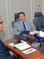 الدكتور شريف فاروق وزير التموين والتجارة الداخلية واللواء طارق شرابى مدير الإدارة العامة لمباحث التموين