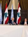 نواف سلام - خلال مؤتمر إطلاق النداء الإنسانى 