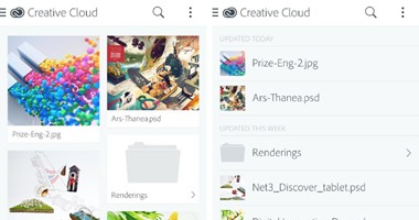 "أدوبى" تطلق تطبيق Creative Cloud للتخزين السحابى لمستخدمى الأندرويد