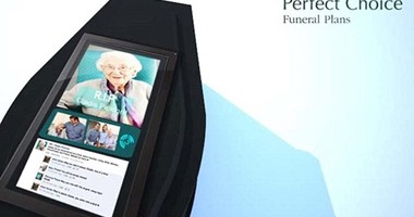 أول نعش ذكى فى العالم مزود بإضاءة ملونة وشاشة ذكية تعرض الصور والتعازى