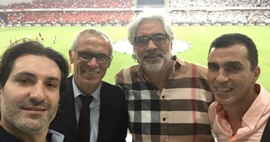 جهاز المنتخب يتابع مباراة الأهلي والإسماعيلى من مدرجات بتروسبورت