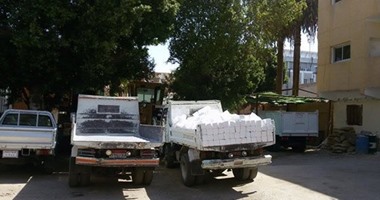 بالصور.. مصادرة سيارتين "طوب أبيض" لاستخدامه فى التعدى على الأراضى بالأقصر