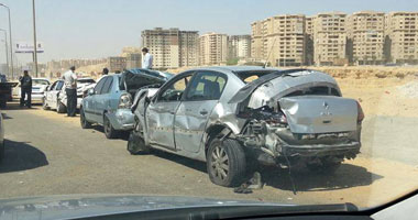 إصابة 3 أشخاص فى حادث تصادم بدائرى المريوطية