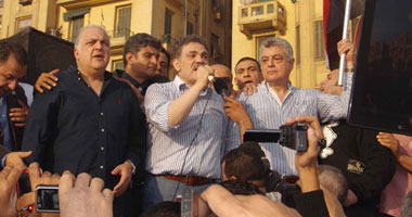 "البدوى" يقود مسيرة الوفد للتحرير.. ويطالب بإقالة حكومة قنديل