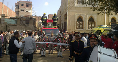 بالصور..محافظ المنوفية والقيادات الأمنية يشيعون جنازة شهيد "المصيلحة"