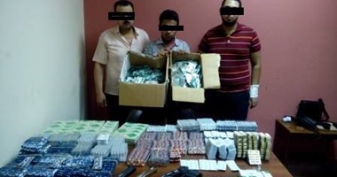 ضبط 12300 قرص مخدر بحوزة صيدلى وتاجر أقمشة وطالب بأسيوط