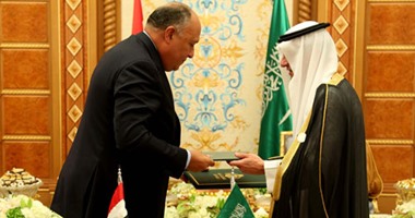شكرى يعقد جلسة مشاورات مع الجبير على هامش اجتماع مجلس الأعمال المصرى السعودى