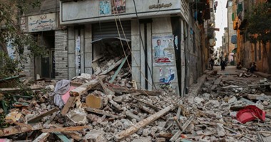 مصرع سيدة وطفل فى انهيار عقار بمنطقة اللبان بالإسكندرية