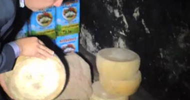 ضبط 1.5 طن "جبن" غير صالحة للاستهلاك الآدمى بالطالبية