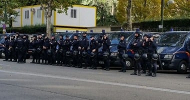 بالصور.. "برنابيو" يتحول إلى ثكنة عسكرية قبل ساعتين من الـ"كلاسيكو"